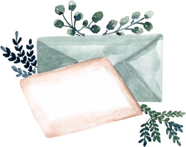 Watercolor Floral Envelope